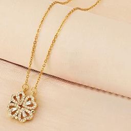 SID PARI SALLER Rose Gold Plated Artificial Stone Studded & Beaded Pendant Chain-image-49