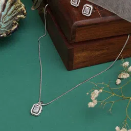 Mali Fionna Silver Plated CZ Studded Jewellery Set-image-24