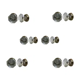 Indianshelf 6Pcs Transparent Textured Glass Knobs-image-58