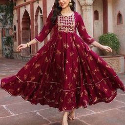 KOTHOTYA Floral Print Fit & Flare Maxi Dress-image-8