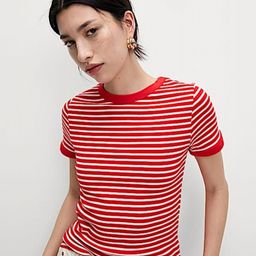 Marks & Spencer Striped Round Neck Regular Fit T-shirt-image-16
