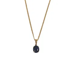 GenZcomplex Gold-Plated Blue Sapphire 4.25 Carat Pendant With Chains-54