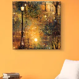 Livin'luxe Tellow & Black Abstract Canvas Wall Art-image-48
