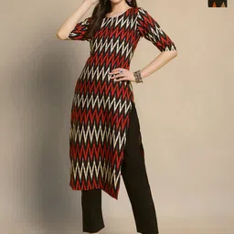 Moda Rapido Women Ethnic Motifs Printed Regular Kurta with Trousers-image-53