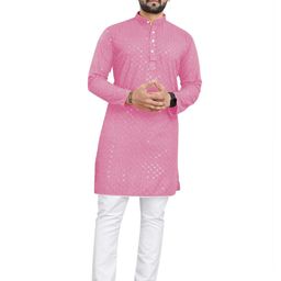 AWM Men Cotton Solid Straight Kurta-image-71