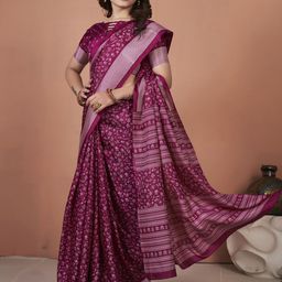 Anouk Rustic Floral Silk Blend Bagh Saree-9