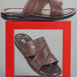 Trump Brown PU Flip Flops-image-57