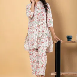 Readiprint Printed Pure Cotton Mandarin Collar Tunic With Trousers Co-Ords Set-picture-14