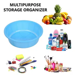 Kuber Industries Blue & White 3 Pieces Regular Durable Multi-Utility Organisers image 3