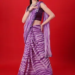 ROOP SUNDARI SAREES Tie and Dye Mirror Work Pure Georgette Saree-image-70