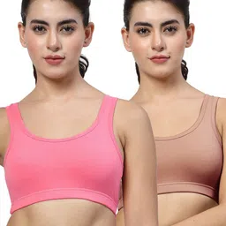 LILY Solid Full Coverage Non Padded Non-Wired Workout Bra image 5