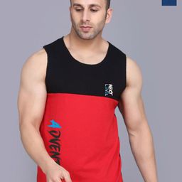 SLOWLORIS Men Pack Of 2 Printed Scoop Neck Gym Vests-picture-11