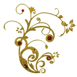 Comet Busters Stones Studded Floral Temporary Body Jewel Tattoo-image-51