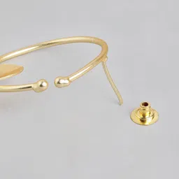 Anouk Gold-Plated Artificial Beaded Circular Shaped Drop Earrings image 4