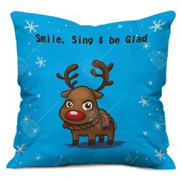 Indigifts Blue and Brown PrintedPre-Filled Cushion-image-18