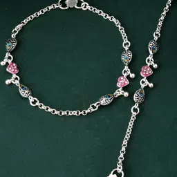 Anouk Stainless Steel Silver-Plated Anklet-28