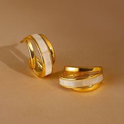 COOLWOOL Oval Studs Earrings-image-72