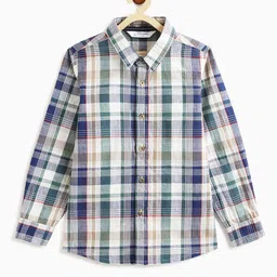 Campana Boys Opaque Checked Casual Shirt-image-18
