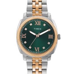 Timex Women Embellished Stainless Steel Bracelet Style Straps Analogue Watch TWEL234SMU04-image-35