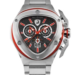 Tonino Lamborghini Men Dial & Stainless Steel Bracelet Style Straps Analogue Chronograph Watch TL9XA-SS-B-13
