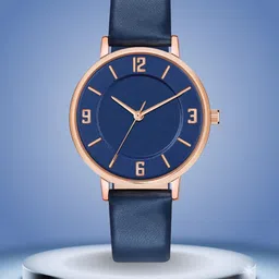 ON TIME OCTUS Women Brass Dial & Straps Analogue Watch MT-395 BLUE-81