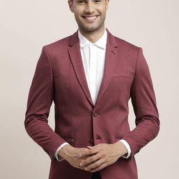 Turtle Men Self Design Single-Breasted Casual Blazer-54