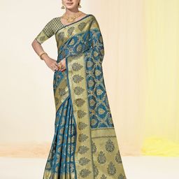 Anouk Rustic Woven Design Organza Zari Banarasi Saree-image-46