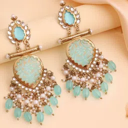Anouk Diamond Shaped Jhumkas Earrings-image-46