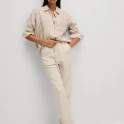 Marks & Spencer Women Tapered Fit High-Rise Trousers-image-49