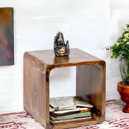Ikiriya Beige Rectangle End Bedside Table-26