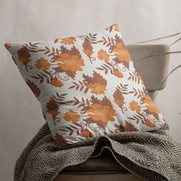 THEYAYACAFE White & Brown Floral Velvet Square Cushion Covers-image-27
