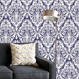 ArtzFolio Printed UV-Resistant Anti-Bacterial Abstract Ikat Ogee And Damascus Peel & Stick Wallpaper-image-65
