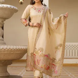 KALINI Women Floral Embroidered Kurta with Trousers & Dupatta-31