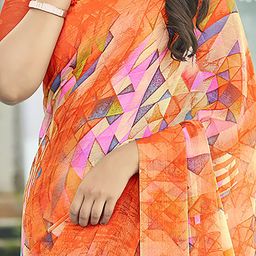 Anouk Rustic Poly Chiffon Dabu Saree image 5