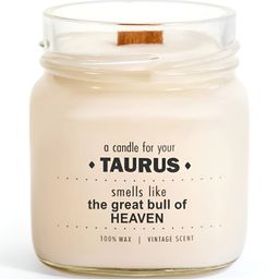 Aromatic Fables White & Black Taurus Astrology Scent Jar Candle-image-1