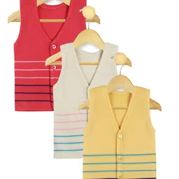 KNITCO Unisex Kids Striped Sweater Vest-57