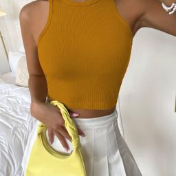 BAESD Women Round Neck Sleeveless Tank Crop Top-image-95