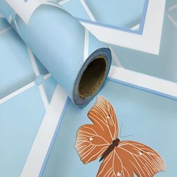 AmazingKarts Blue & White Printed WaterproofSelf-Adhesive Wall Sticker-image-97