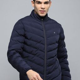Cloak & Decker Men Mock Collar Solid Casual Padded Jacket-image-60