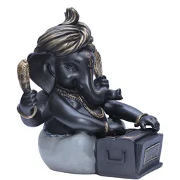 Ashnam Diverse Expression Grey Lord Ganesha Religious Idol Showpiece-image-97