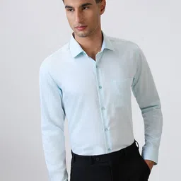 Raymond Contemporary-Fit Pure Cotton Semi Cutaway Collar Formal Shirt-image-32
