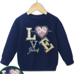 Joggers Park Kids-Unisex Blue Cotton Sweatshirts-image-76