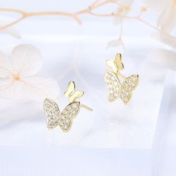 KRENOZ Gold-Plated Butterfly Shaped Studs-14