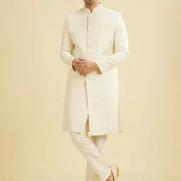 Manyavar Self Design Sherwani Set-image-72