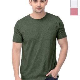 COLOR CAPITAL Unisex Pack Of 3 Solid Round Neck Cotton T-shirts-image-69