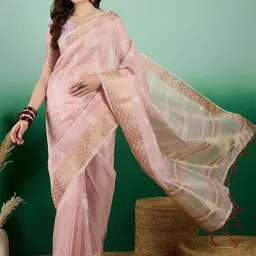 SYS Brand - Shop Your Style Woven Design Sequinned Pure Silk Saree-image-84