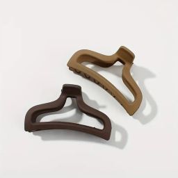 Korean Big Matte Hair Clutcher for Thick and Thin Women and Girls Pack of 2 Hair Claw-image-63