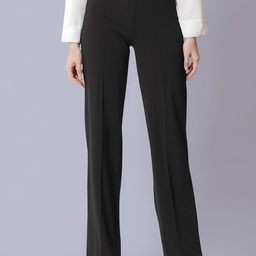 Dream Beauty Fashion Women Straight Fit High-Rise Easy Wash Pleated Trousers-picture-3