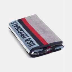Jockey Navy Blue & Red 1 Striped Terry Cotton 550 GSM Bath Towel-32