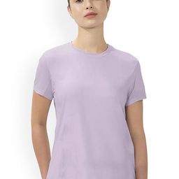 Amante Women Solid Round Neck Relaxed Fit T-shirt-picture-2